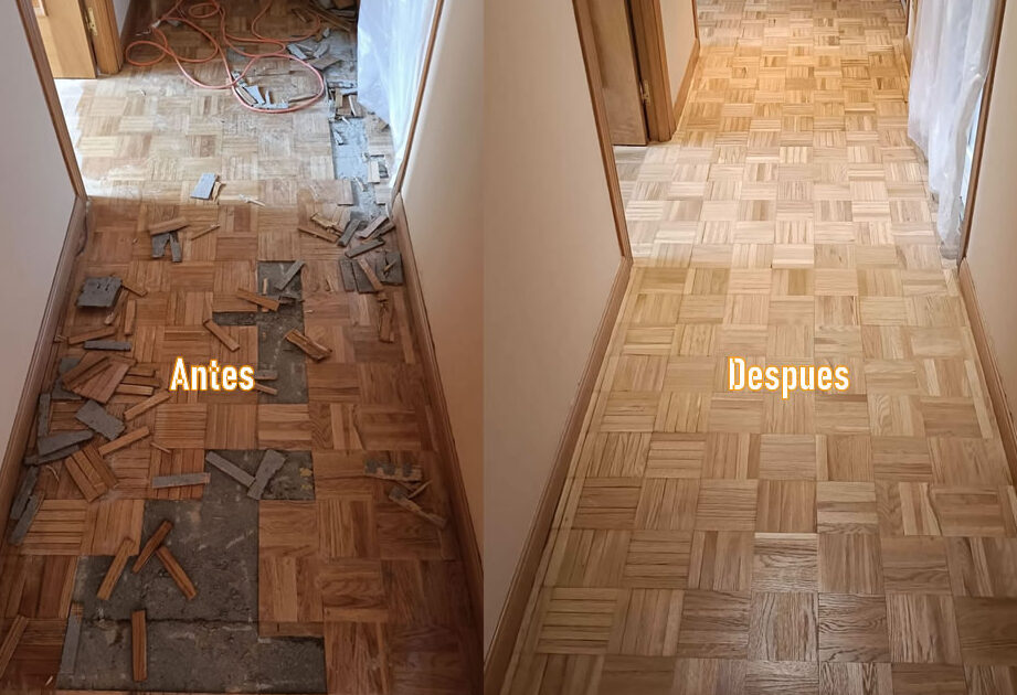 parquet antes y despues